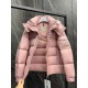  Moncler Maya 70s Short Down Coat Jacket Pink