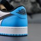 NIKE Air Jordan 1 Low Black and Dark Powder Blue 