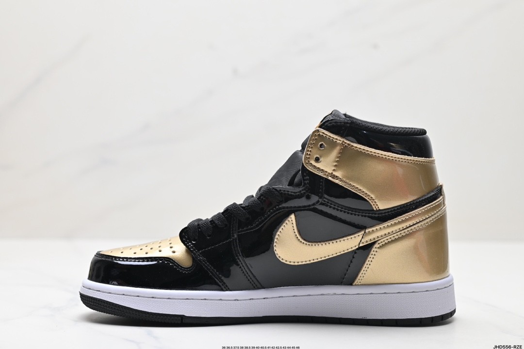  Air Jordan 1 Retro High NRG Patent Gold Toe