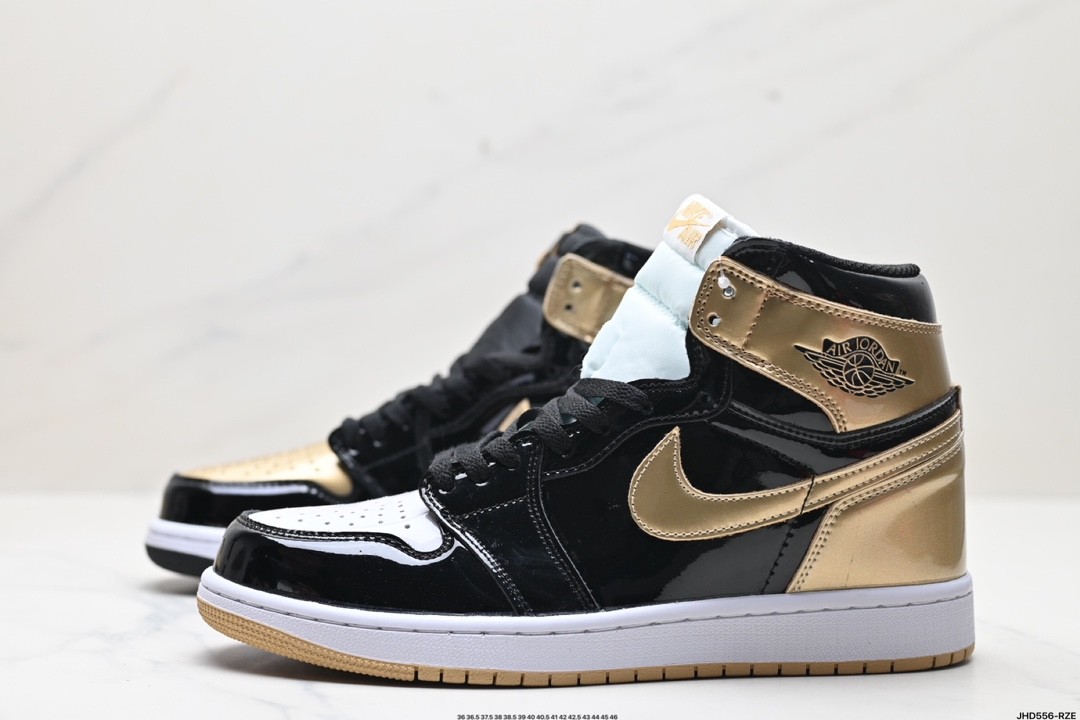  Air Jordan 1 Retro High NRG Patent Gold Toe