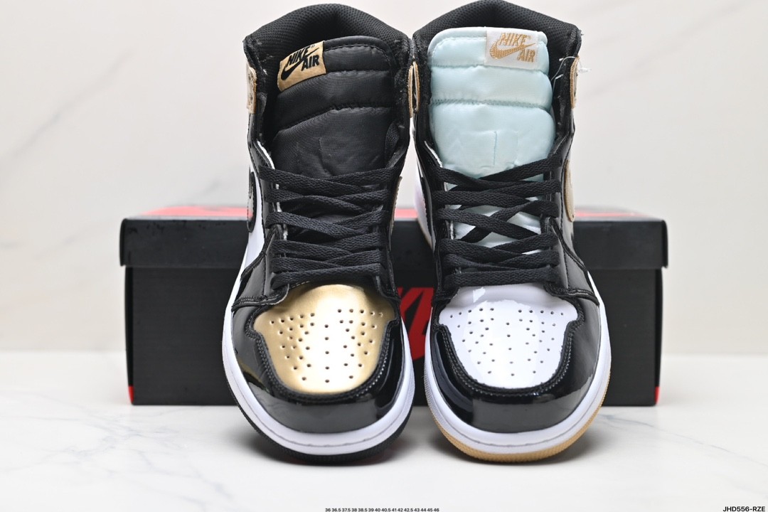  Air Jordan 1 Retro High NRG Patent Gold Toe