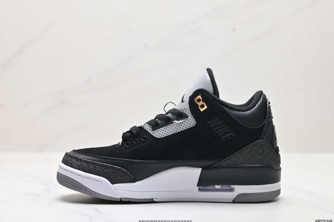 Nike Air Jordan 3 Retro Tinker Black Cement Gold 