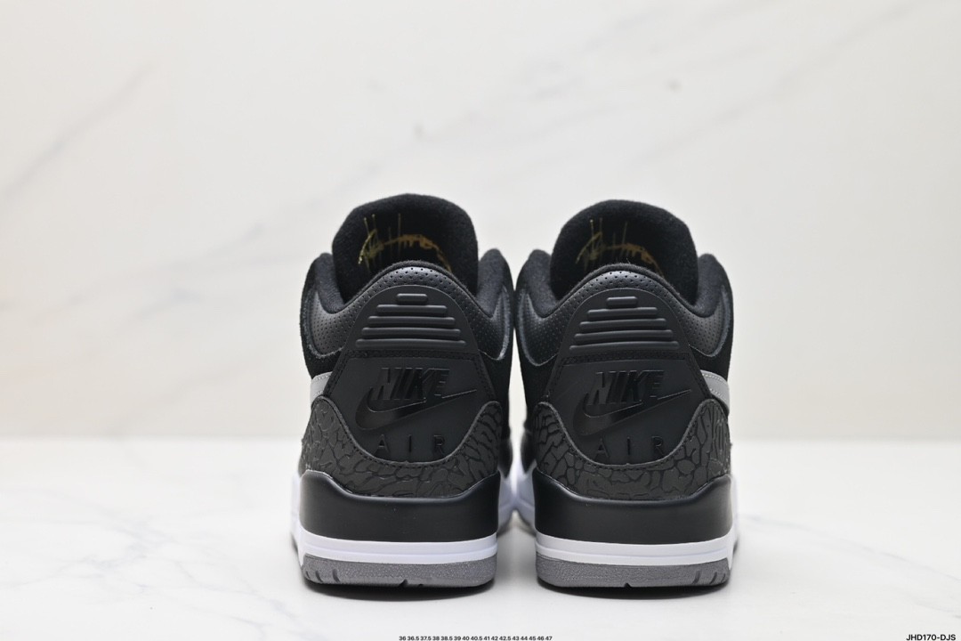 Nike Air Jordan 3 Retro Tinker Black Cement Gold 