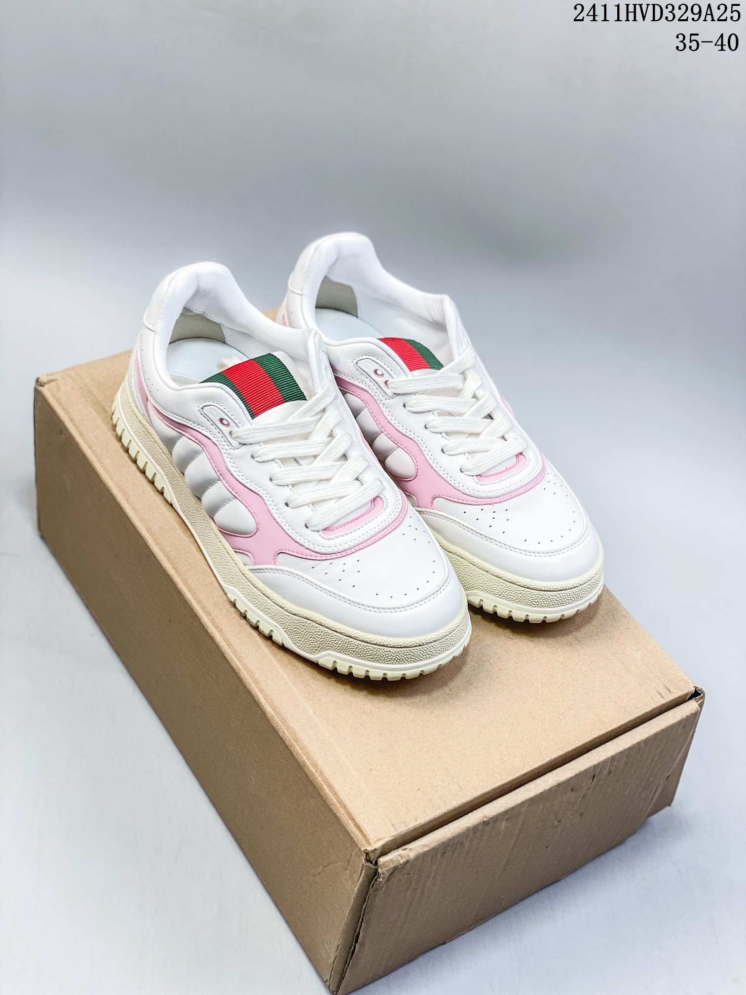 Gucci GG Re-Web 24C Leather Casual Fashion Sneakers