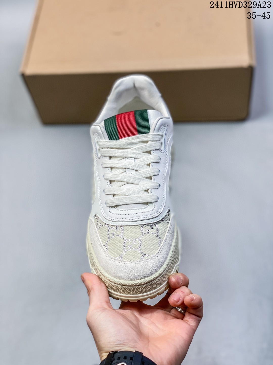 Gucci GG Re-Web 24C Leather Casual Sneakers