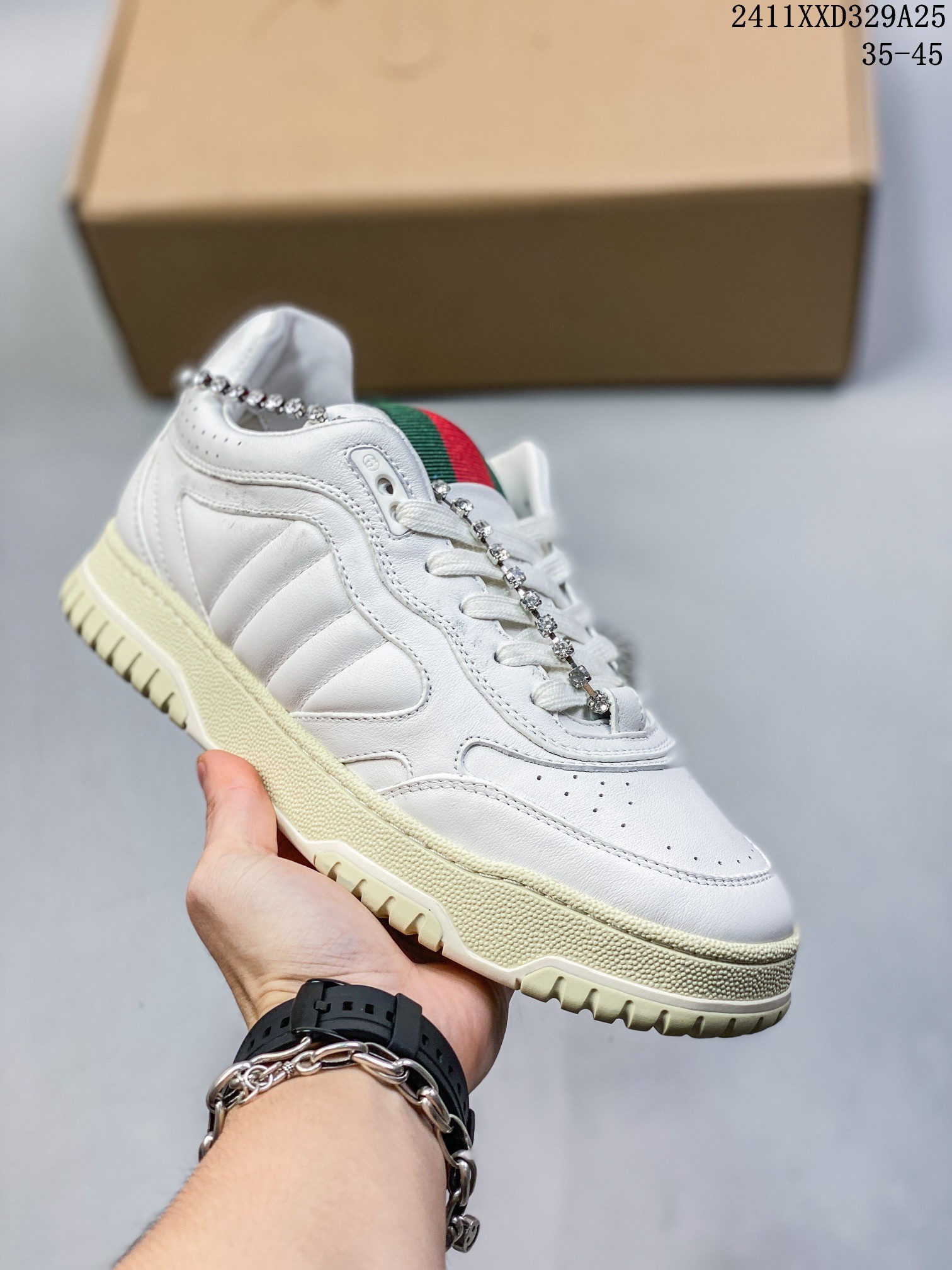 Gucci GG Re-Web 24C Leather Casual Sneakers