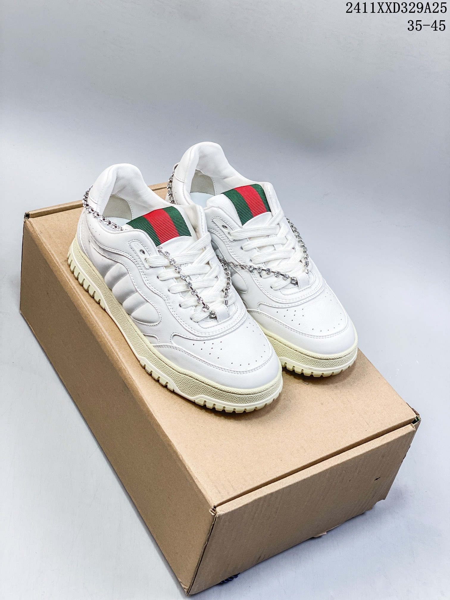 Gucci GG Re-Web 24C Leather Casual Sneakers