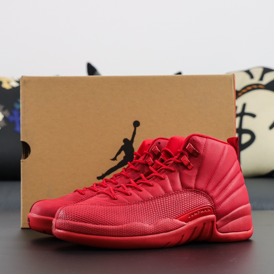 NIKE AIR JORDAN 12 Gym Red Basketball Shoes