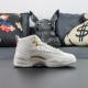 NIKE AIR JORDAN 12 OVO White Basketball Shoes