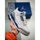 NIKE AIR JORDAN 3 RETRO WHITE AND TRUE BLUE Basketball Shoes