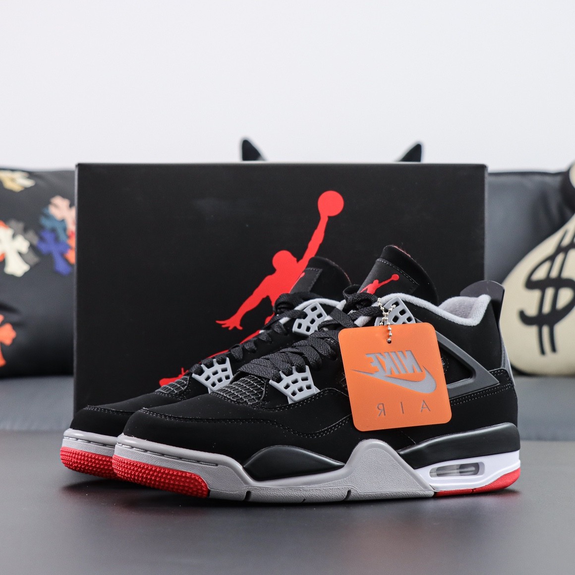 NIKE Air Jordan 4 "Bred" Basketball Shoes