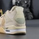 OW X NIKE AIR JORDAN 4 SAIL Basketball Shoes