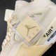 OW X NIKE AIR JORDAN 4 SAIL Basketball Shoes