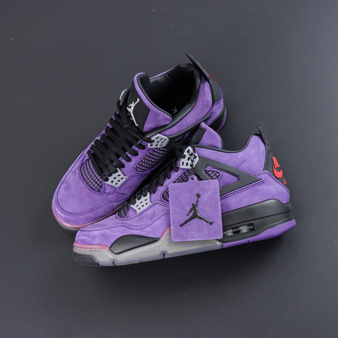 TRAVIS SCOTT X NIKE AIR JORDAN 4 RETRO PURPLE BLACK Basketball Shoes