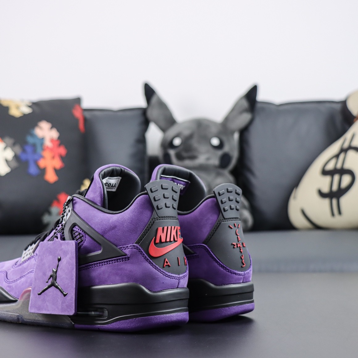 TRAVIS SCOTT X NIKE AIR JORDAN 4 RETRO PURPLE BLACK Basketball Shoes