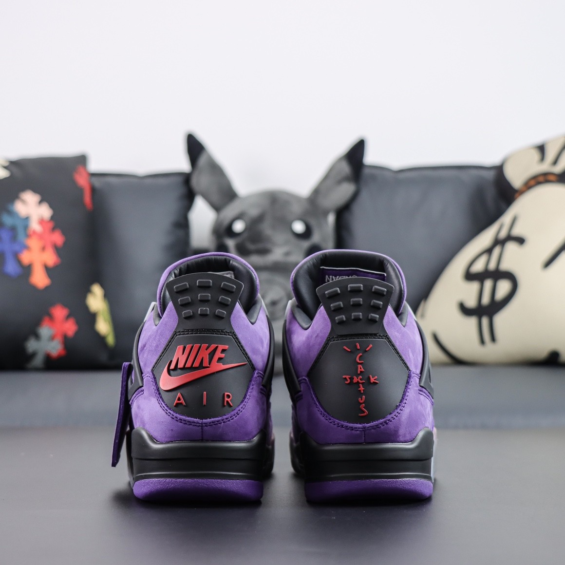 TRAVIS SCOTT X NIKE AIR JORDAN 4 RETRO PURPLE BLACK Basketball Shoes