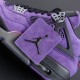 TRAVIS SCOTT X NIKE AIR JORDAN 4 RETRO PURPLE BLACK Basketball Shoes