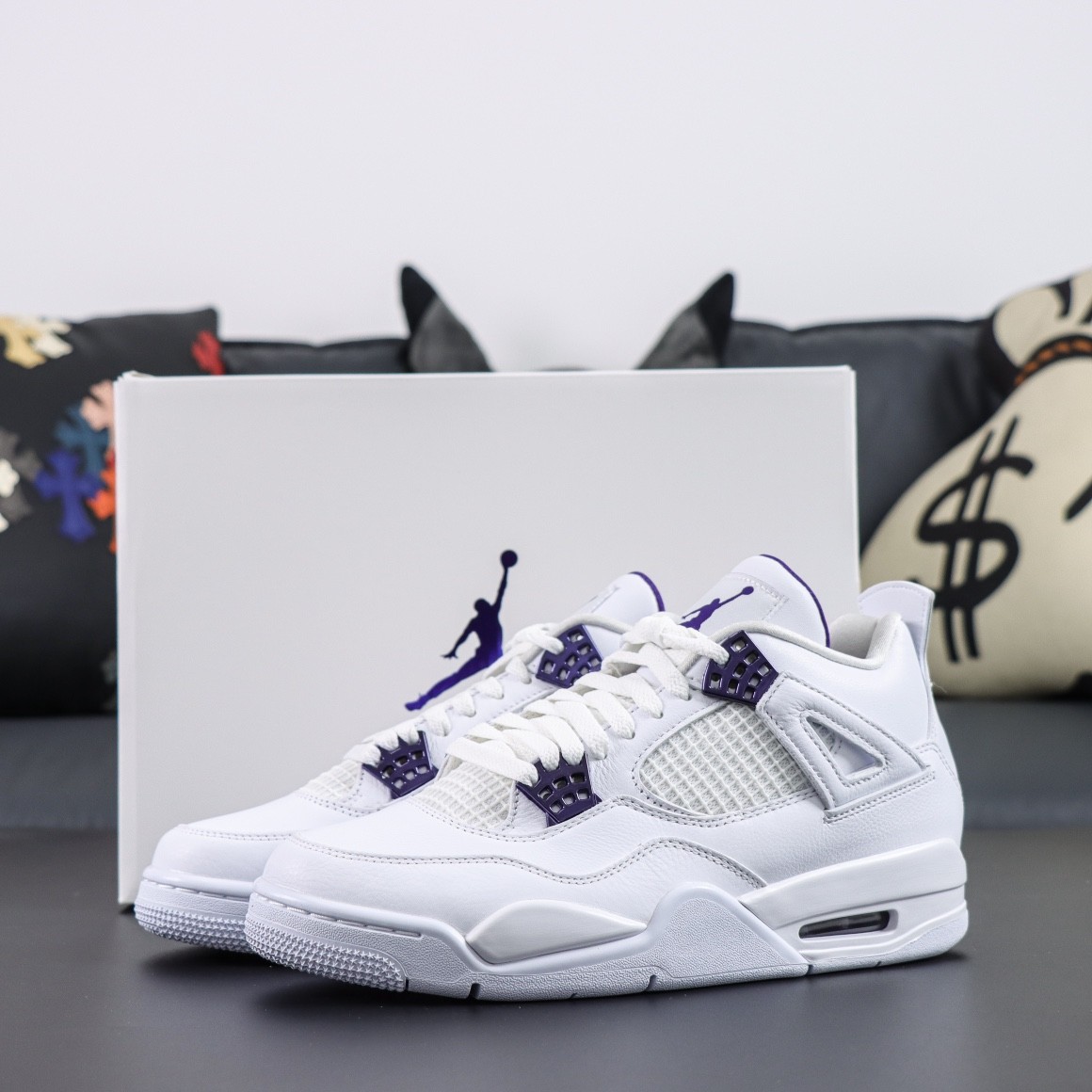 NIKE AIR JORDAN 4 "COURT PURPLE" Basketball Shoes