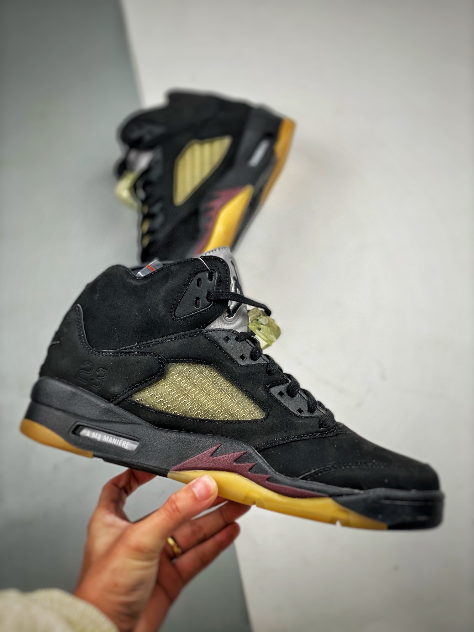 A MA MANIERE X NIKE AIR JORDAN 5 BLACK Basketball Shoes