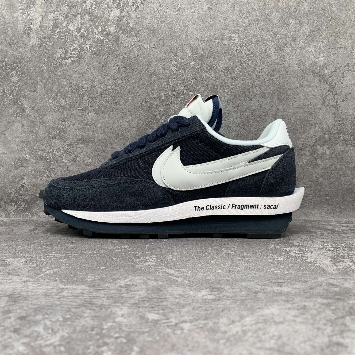 [OG] FRAGMENT DESIGN X SACAI X NIKE LDWAFFLE BLACKENED BLUE Sneaker Shoes