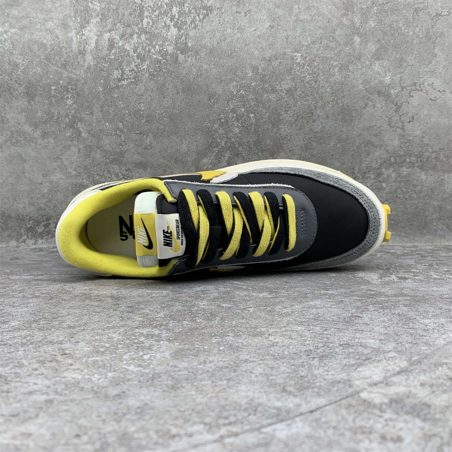 [OG] SACAI X NIKE LDWAFFLE BLACK AND BRIGHT CITRON Sneaker Shoes