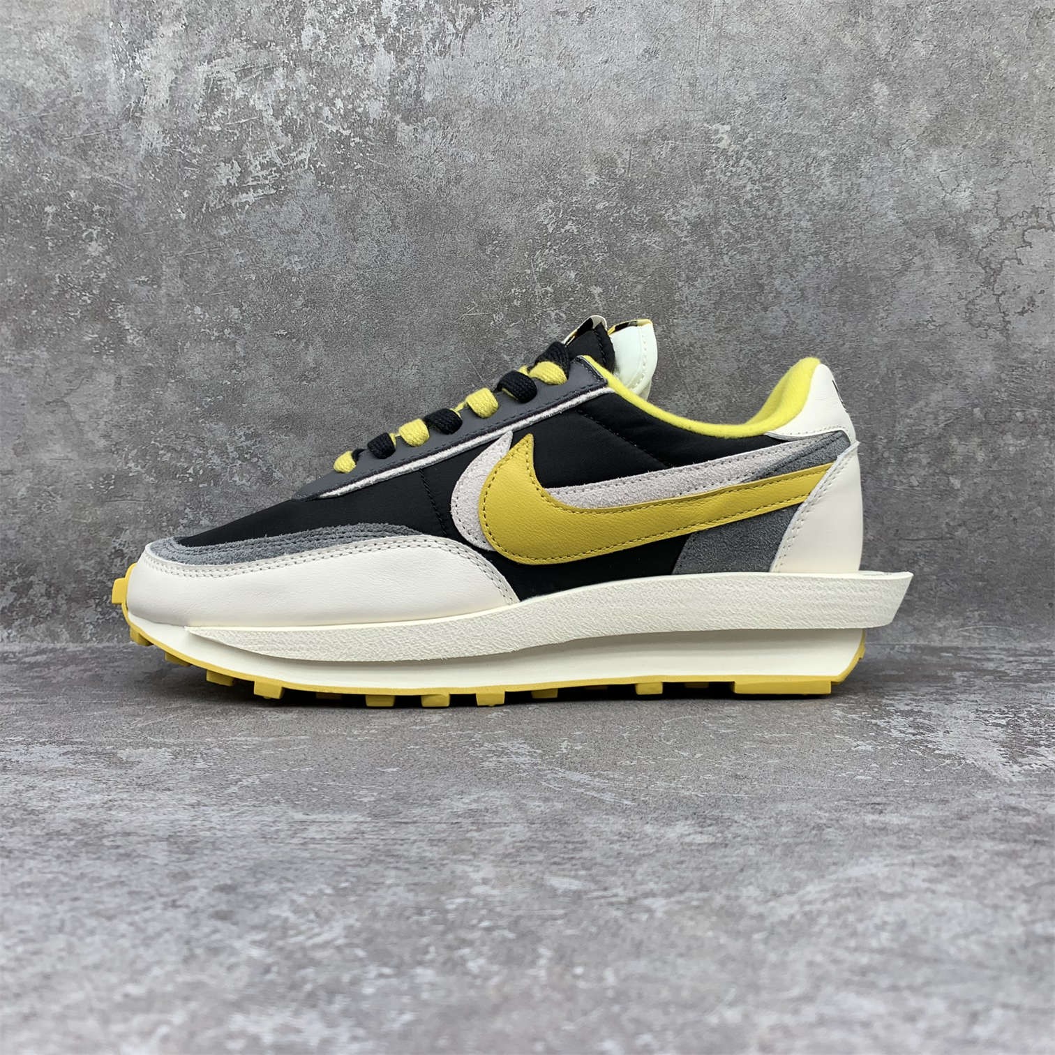 [OG] SACAI X NIKE LDWAFFLE BLACK AND BRIGHT CITRON Sneaker Shoes