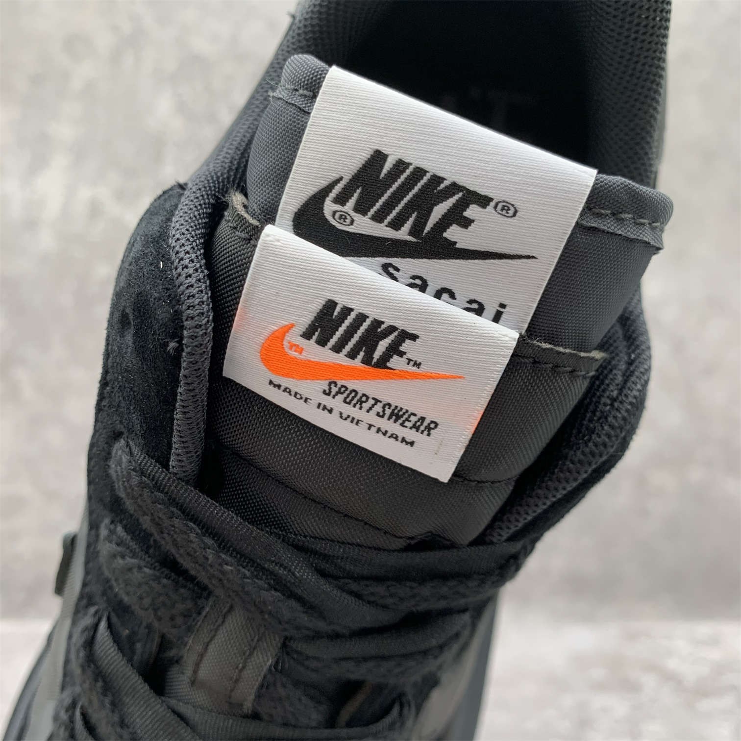 [OG] SACAI X NIKE VAPORWAFFLE NYLON BLACK Sneaker Shoes