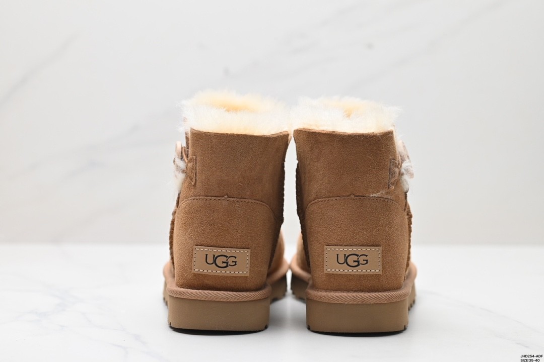 UGG Women's Classic Button Short Flat Ankle Boots Snow Boots