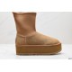 UGG Suede Casual Round Head Lightweight Thick Sole High Boots